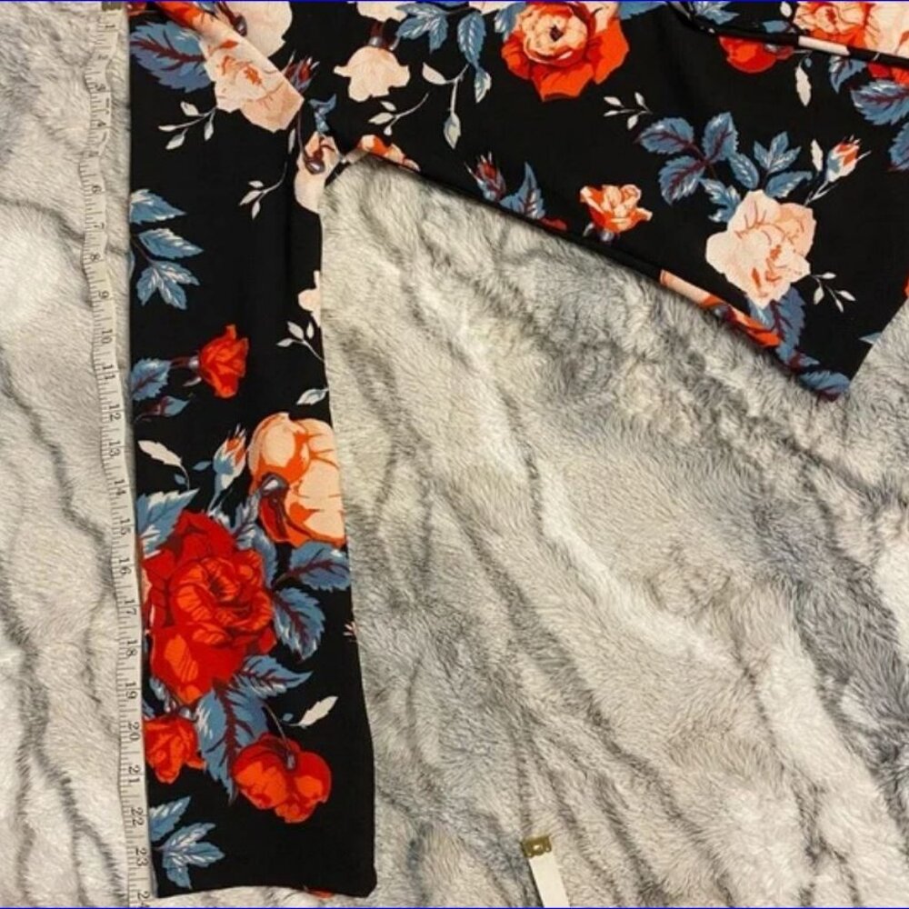 DOUBL JU Open Front Blazer with Roses Jacket - Size XL - NWT - Picture 10 of 11